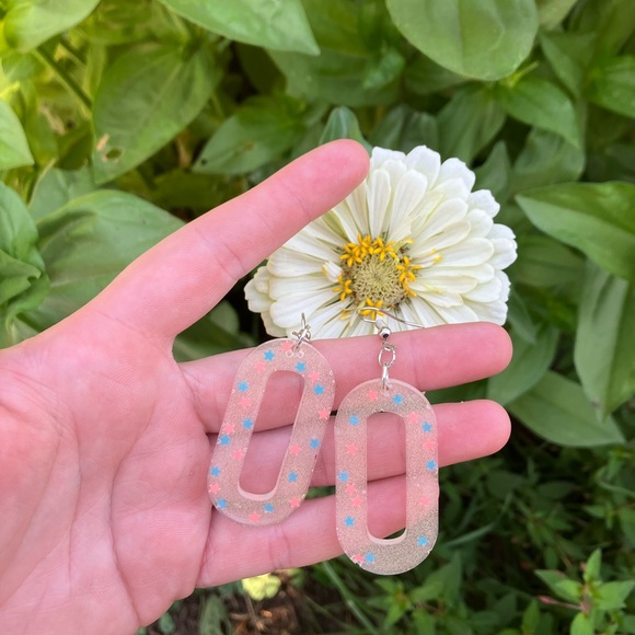 Handmade glow in the dark jelly earrings. - Picture 2 of 3